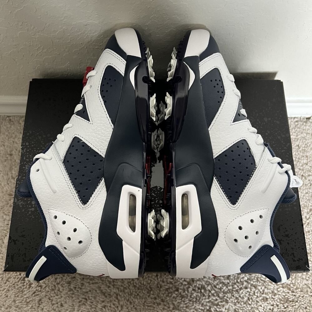 Nike Air Jordan Retro 6 G NRG Golf Shoes White/Navy DV1376-101 Men Size 7.5 New - Picture 6 of 9